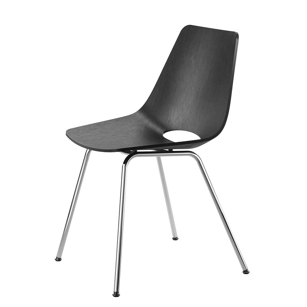 thonet-s-661-buche-schale-schwarz-gebeizt-gestell-chrom