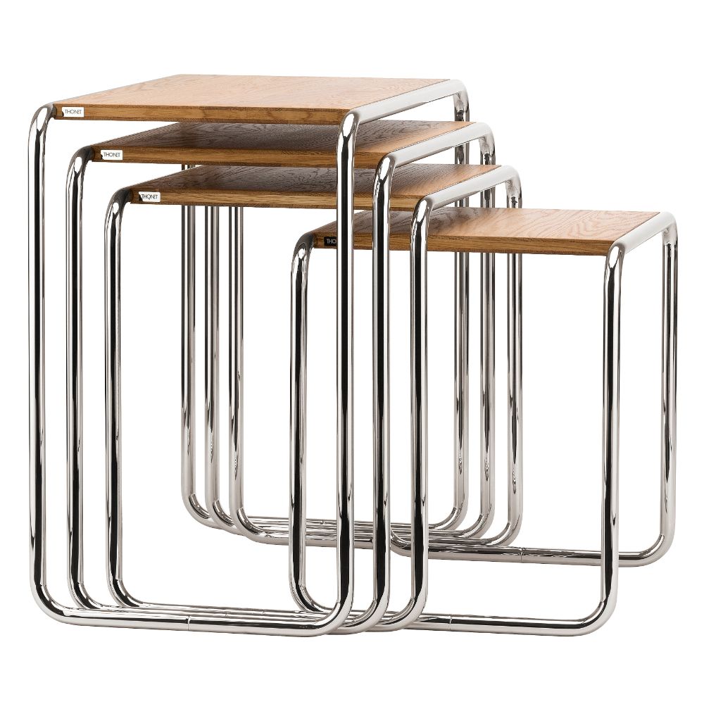 Thonet B9 a-d Pure Materials Marcel Breuer Satztische